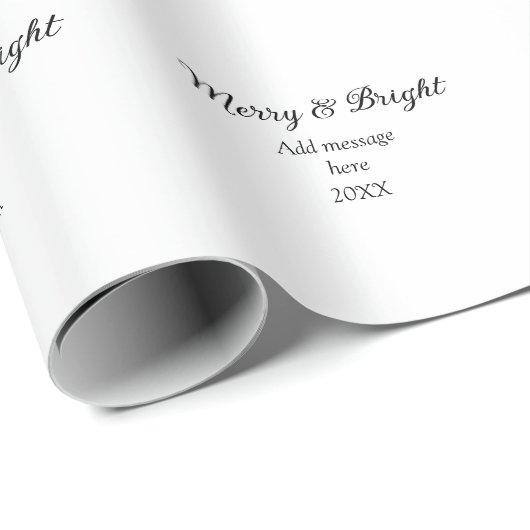 Papier Cadeau Joyeux et brillant Noël vacances ajouter année de (Coin rond)