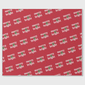 Papier Cadeau "Joyeux et brillant" Typographie audacieuse Modern (Plat)