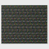 Papier Cadeau Joyeux et brillants lumières de Noël multiples (Plat)