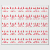 Papier Cadeau Joyeux et enceinte à Noël (Plat)