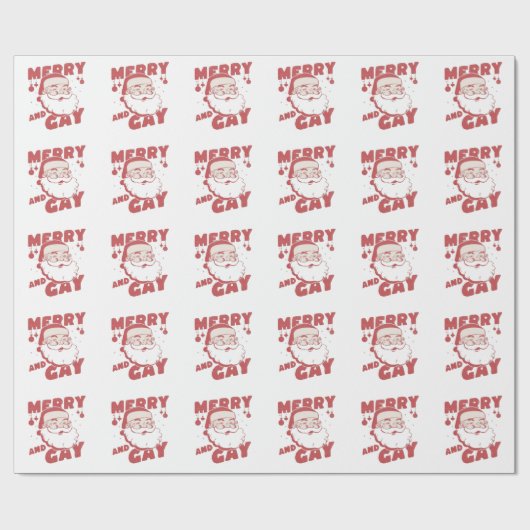 Papier Cadeau Joyeux et gais Funny Christmas LGBTQ Pride (Plat)