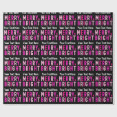 Papier Cadeau Joyeux et lumineux Joyeux Noël (Plat)