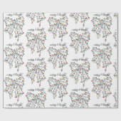 Papier Cadeau Joyeux Et Lumineux Ruban Éclairants De Noël (Plat)