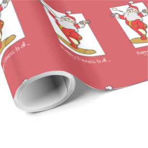 Papier Cadeau Joyeux exercice de remise en forme Noël avec Père