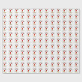 Papier Cadeau Joyeux exercice de remise en forme Noël avec Père (Plat)