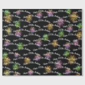 Papier Cadeau Joyeux feu d'artifice du 100e anniversaire sur noi (Plat)