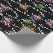 Papier Cadeau Joyeux feu d'artifice du 100e anniversaire sur noi (Coin)
