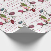 Papier Cadeau Joyeux feu de Noël Pink Voiture papier d'enveloppe (Coin)