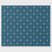 Papier Cadeau Joyeux feu Hanoukka (Plat)