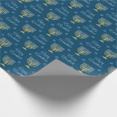 Papier Cadeau Joyeux feu Hanoukka (Coin)