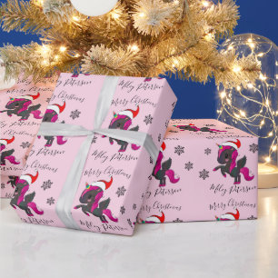 Papier Cadeau Joyeux feuillets de Noël personnalisés