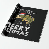 Papier Cadeau Joyeux Fishmas Poisson Pêche Xmas (Déroulé)