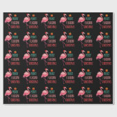 Papier Cadeau Joyeux flocage Noël Funny Flamant rose Vacances (Plat)
