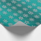 Papier Cadeau Joyeux flocon de neige de Noël (Coin)