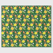 Papier Cadeau Joyeux fruits Légumes Motif de Santa Hat (Plat)
