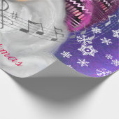 Papier Cadeau Joyeux Gnome En Casquette Violet Chante Une Chanso (Coin)