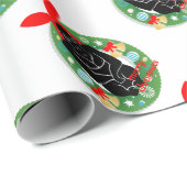 Papier Cadeau joyeux gorille de noël (Coin rond)