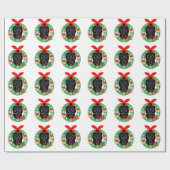 Papier Cadeau joyeux gorille de noël (Plat)
