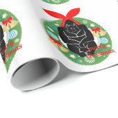 Papier Cadeau joyeux gorille de noël (Coin rond)