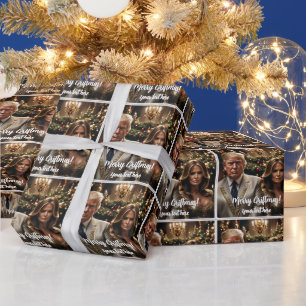 Papier Cadeau Joyeux Griftmas Donald et Melania