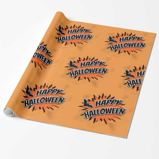 Papier Cadeau Joyeux Halloween (Déroulé)