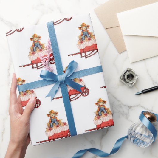 Papier Cadeau Joyeux Halloween Épouvantail Citroui (Cadeaux)