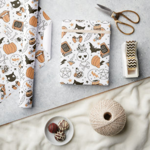 Papier Cadeau Joyeux Halloween Mignon Effrayant