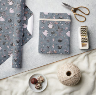 Papier Cadeau Joyeux Halloween Mignon Effrayant