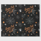 Papier Cadeau Joyeux Halloween Thanksgiving Automne Cadeau d'aut (Plat)