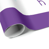 Papier Cadeau Joyeux hibou de papier d'enveloppement d'anniversa (Coin rond)