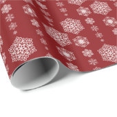 Papier Cadeau Joyeux hiver Rouge Wrapper Papper (Coin rond)