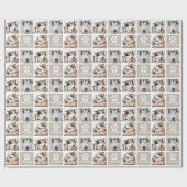 Papier Cadeau Joyeux Howlidays Jote Photo Grid Chien Noël (Plat)