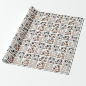 Papier Cadeau Joyeux Howlidays Jote Photo Grid Chien Noël (Déroulé)