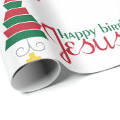Papier Cadeau Joyeux Jésus (Coin rond)