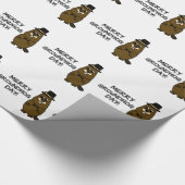Papier Cadeau Joyeux Jour de la marmotte (Coin)