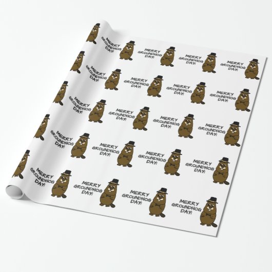 Papier Cadeau Joyeux Jour de la marmotte (Déroulé)