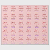 Papier Cadeau Joyeux jour de la première mère ajouter nom texte (Plat)