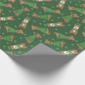 Papier Cadeau Joyeux Jour de la Saint Patrick Welsh Wire Fox Ter (Coin)