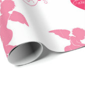 Papier Cadeau Joyeux Jour des Valentines Tu Es Mon Ange (Coin rond)