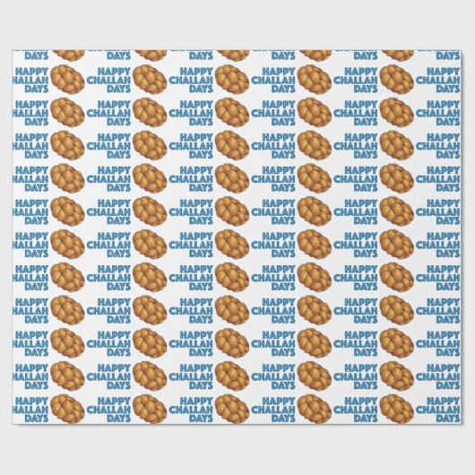 Papier Cadeau Joyeux Jours de Challah Hanoukka Chanukah Holiday (Plat)