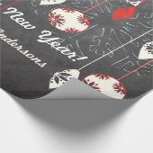 Papier Cadeau Joyeux Jours de Noël Tableau noir papier d'envelop (Coin)