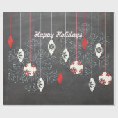 Papier Cadeau Joyeux Jours de Noël Tableau noir papier d'envelop (Plat)