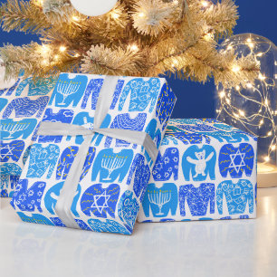 Papier Cadeau JOYEUX JOURS DE VACANCES Drôle Laid Hannukah