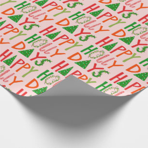 Papier Cadeau JOYEUX JOURS SAINTS Joyeux Noël