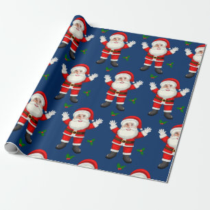 Papier Cadeau Joyeux Joyeux feuillet de Noël personnalisé Père N