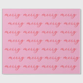 Papier Cadeau Joyeux Joyeux Jeu élégant Script Noël (Plat)