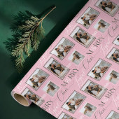 Papier Cadeau Joyeux Joyful Cheer Wavy Retro Modern Photo Collag