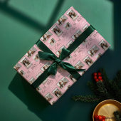 Papier Cadeau Joyeux Joyful Cheer Wavy Retro Modern Photo Collag