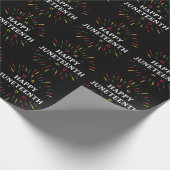 Papier Cadeau Joyeux Junetdix fêter le Jour de l'Indépendance de (Coin)