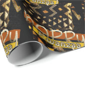 Papier Cadeau Joyeux Kwanzaa (Coin rond)